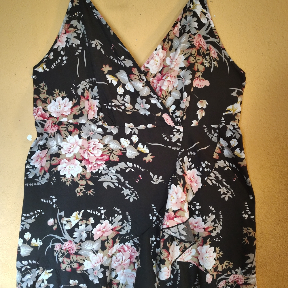 Floral Black Dress